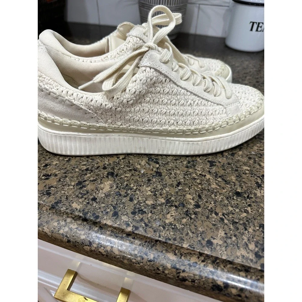 dolce vita cream woven‎ platform sneakers 10